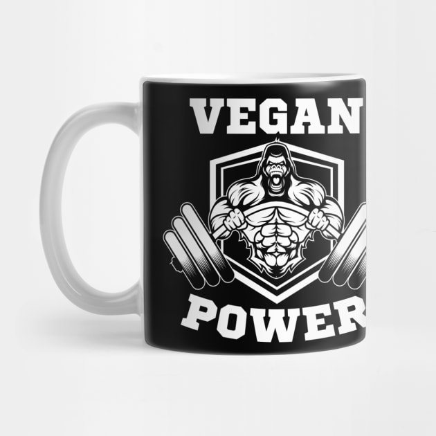 Vegan Power Lifter Gorilla Gift by Delightful Designs